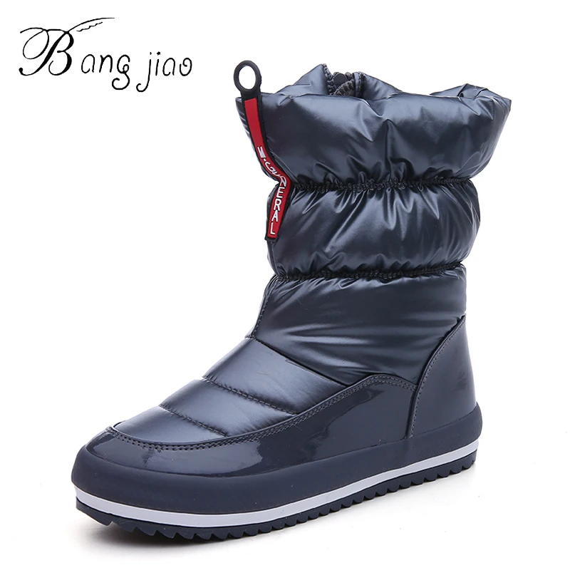 Зимние ботинки для женщин повседневные пуховые на платформе Женская