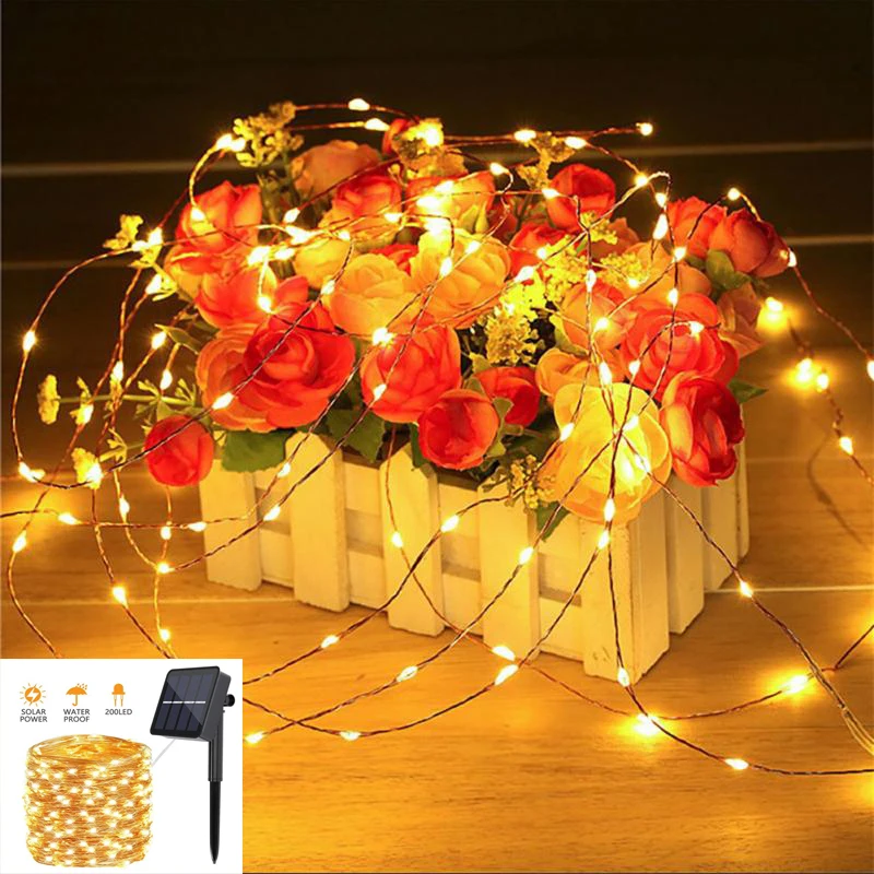 

Гирлянда светодиодная с медной проволокой, 20 м