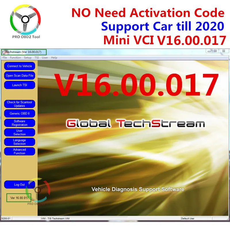 Мини vci V16.00.017 для TOYOTA Techstream V15.00.028 MINI VCI программное обеспечение Поддержка 2020 мини