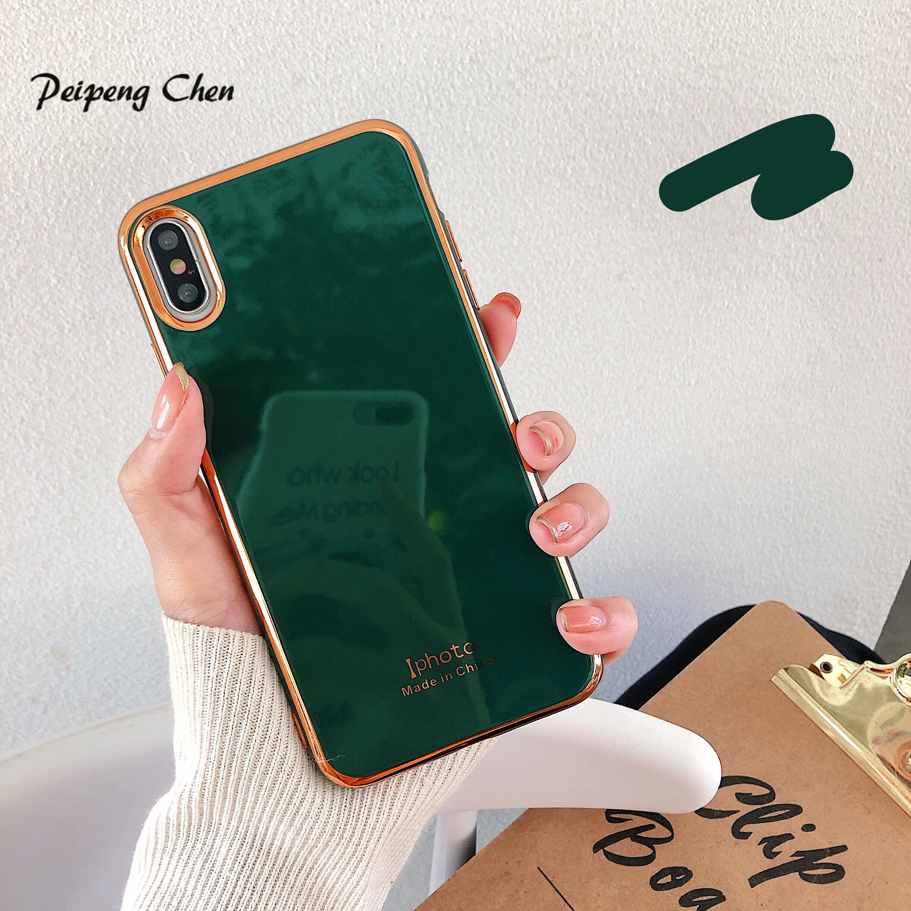 Деловой простой чехол для iPhone 8 7 6 s Plus роскошный силиконовый из ТПУ X XS MAX XR 11 pro max