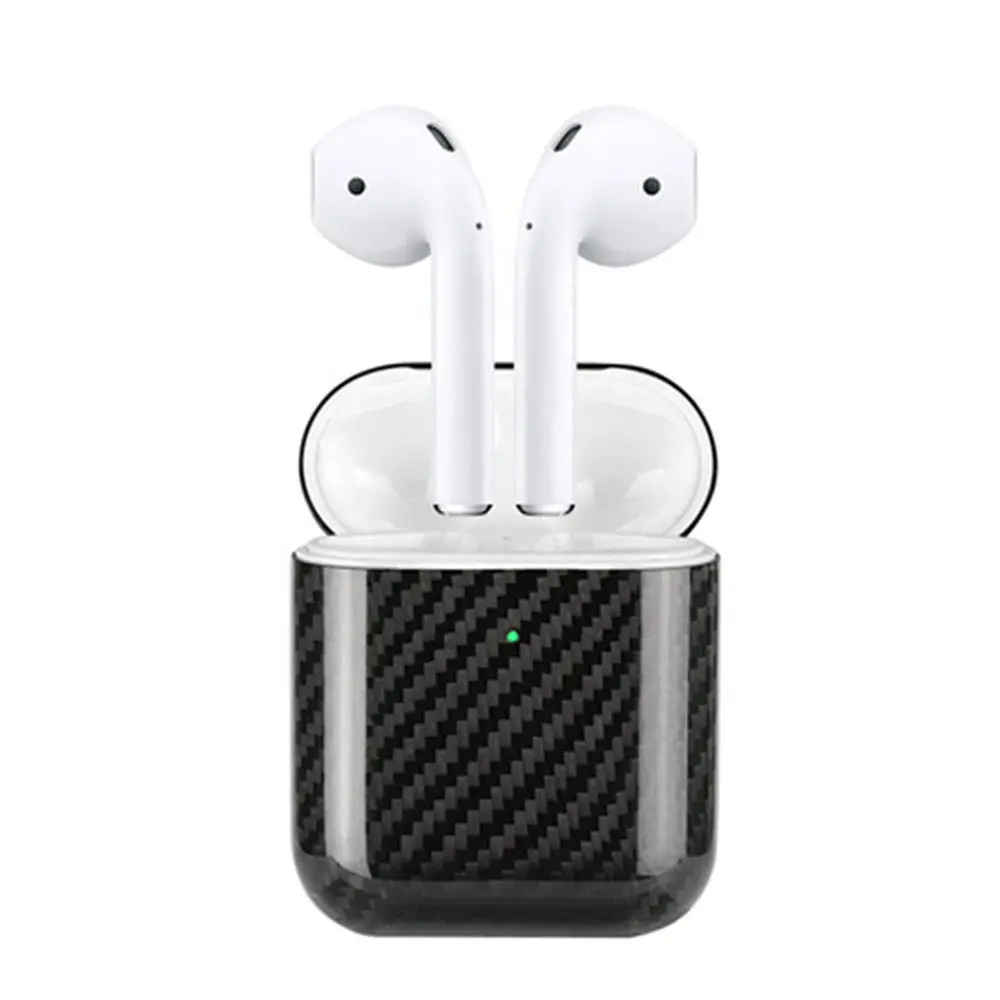 Чехол для наушников Apple AirPods 2 из углеродного волокна светодиодный чехол