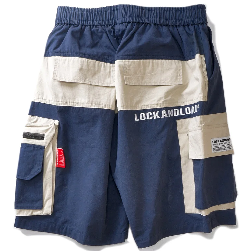 

Summer 2020 Harajuku Cargo Shorts Hip Hop Short Streetwear Men Short Pocket Cotton Jogger Sweatpant Casual Black Patchwork