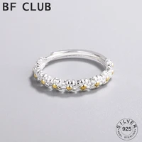 925 sterling silver rings for women flower plant new trendy elegant creative design irregular adjustable party jewelry