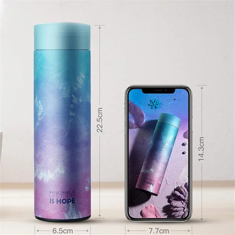 500 мл Термос бутылка 304 нержавеющая сталь вакуумная колба Изолированная с Infuser