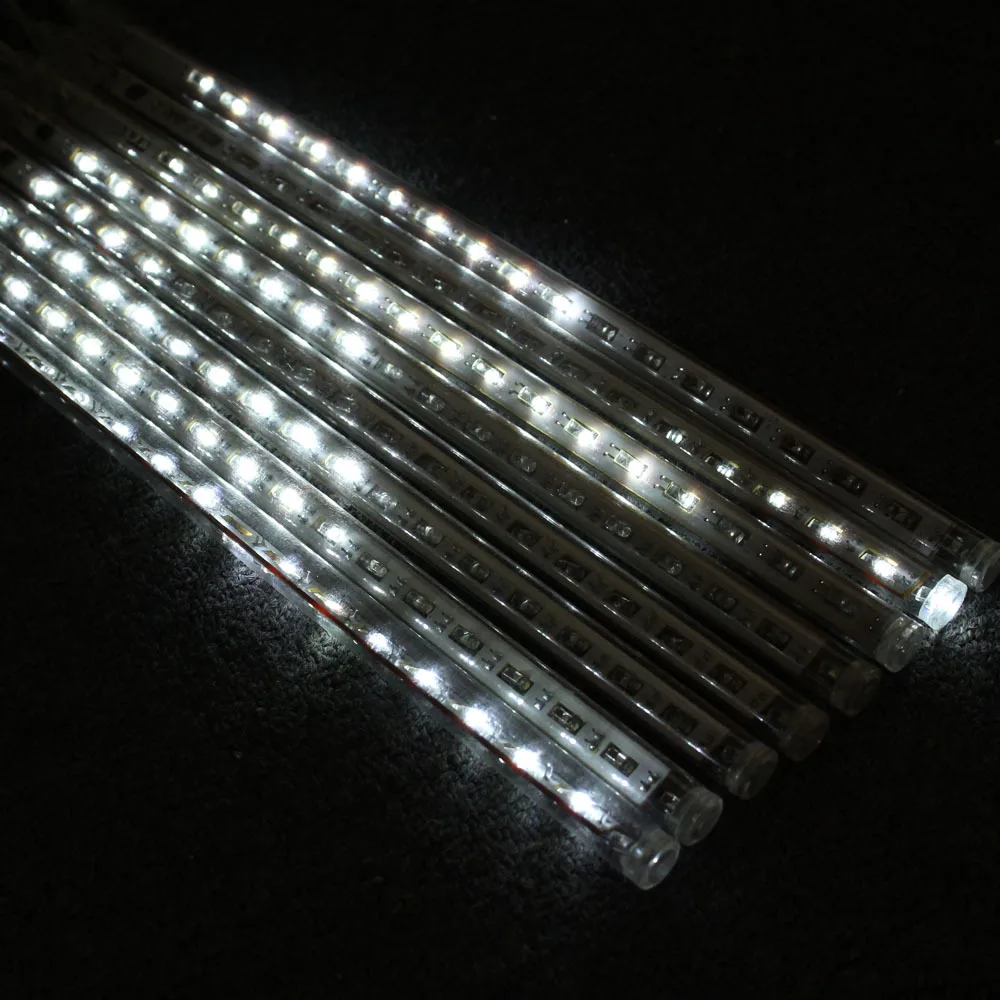 New Year 20cm 30cm 50cm Outdoor Meteor Shower Rain 8 Tubes Led String Lights Waterproof For Christmas Wedding Party Decoration