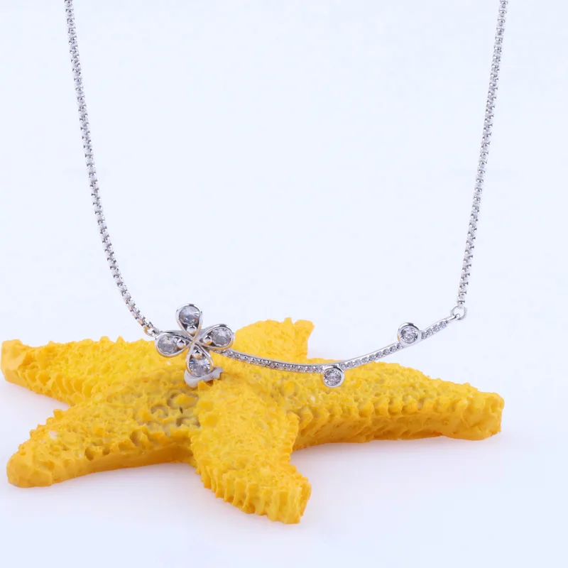 

Лорина S925 стерлингового серебра ожерелье "Счастливый Клевер" Цветок "четырехлистник" по производсву серебрянных с цепочкой для женщин