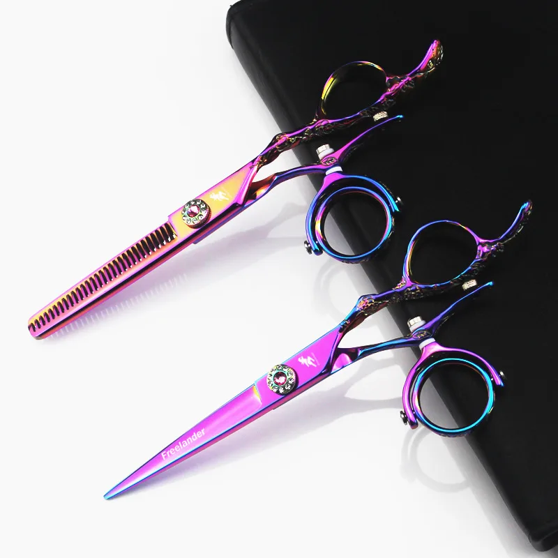 6&quot swivel scissors fly hairdressing barber shears 720 degrees Rotary handle thumb flying rotary | Красота и здоровье