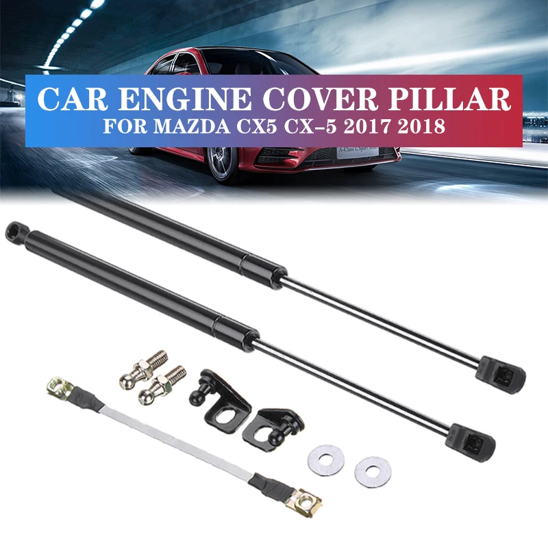 

Car Gas Spring Engine Cover Supports Struts Rod For Mazda CX-5 2017 2018 Front Bonnet Hood Lift Hydraulic Rod Shock Strut Bars