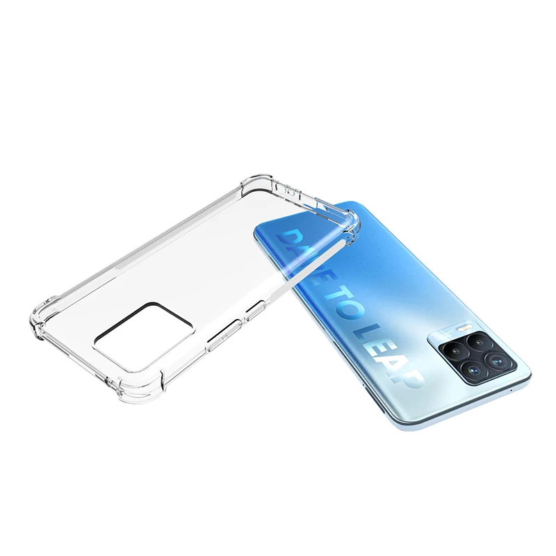 on realme 8pro transparent case for oppo realme 8 pro cover realme8pro luxury silicone clear shockproof phone back coque shell free global shipping