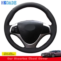 customize diy genuine leather car steering wheel cover for hyundai i30 2008 2009 2010 fd car interior