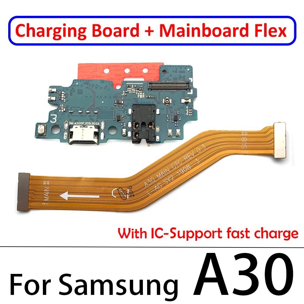 

20Pcs Main Board Motherboard + USB Charger Port Charging Board Flex Cable For Samsung Galaxy A10 A20 A30 A40 A50 A60 A70 A80