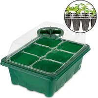 5pcs10pcs 12 holes plant flower nursery pots tray plastic jardin semillas seed growing box gardening supplies