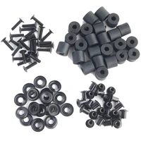 24pcs flat headed long post chicago screw with metal countersunk finishing washer thick rubber washer for diy holster scabbard