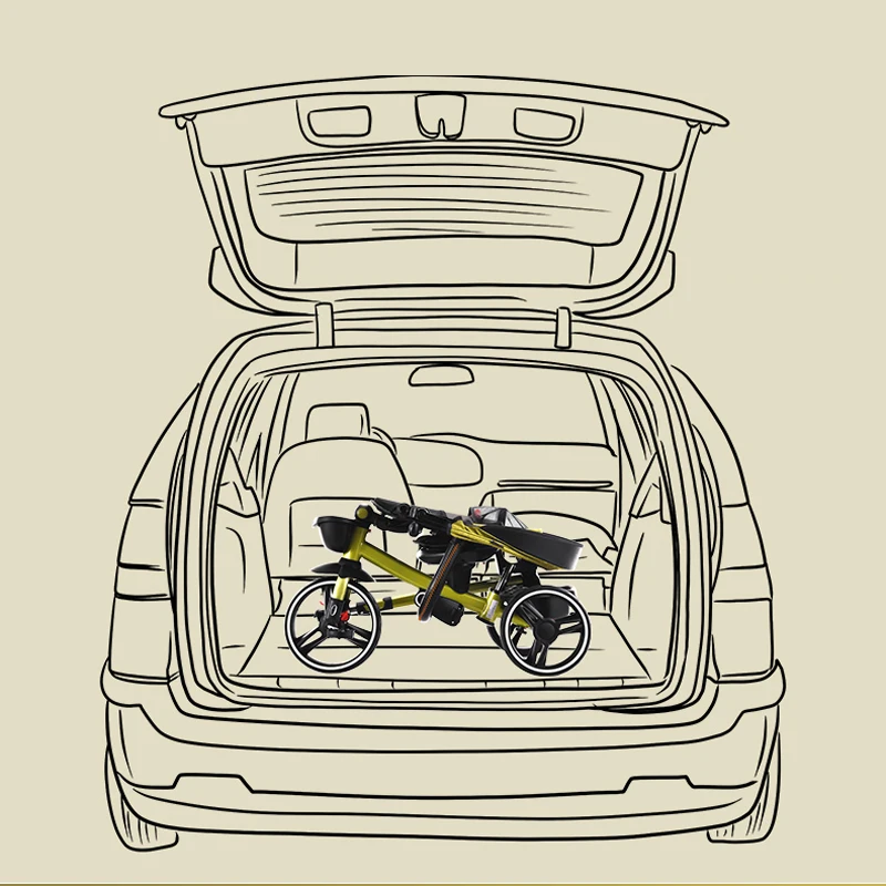 XMQ8018Детский трицикл Детский складной детский легкий трицикл|Трехколесная