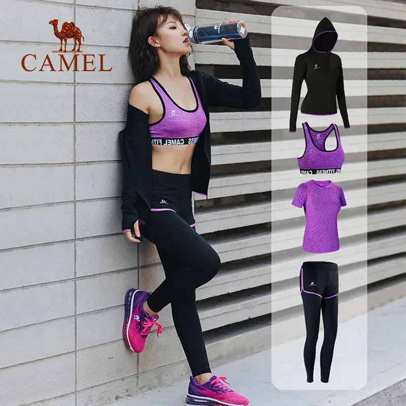 CAMEL женский спортивный костюм для бега йоги фитнеса 5 шт./комплект | Спорт и