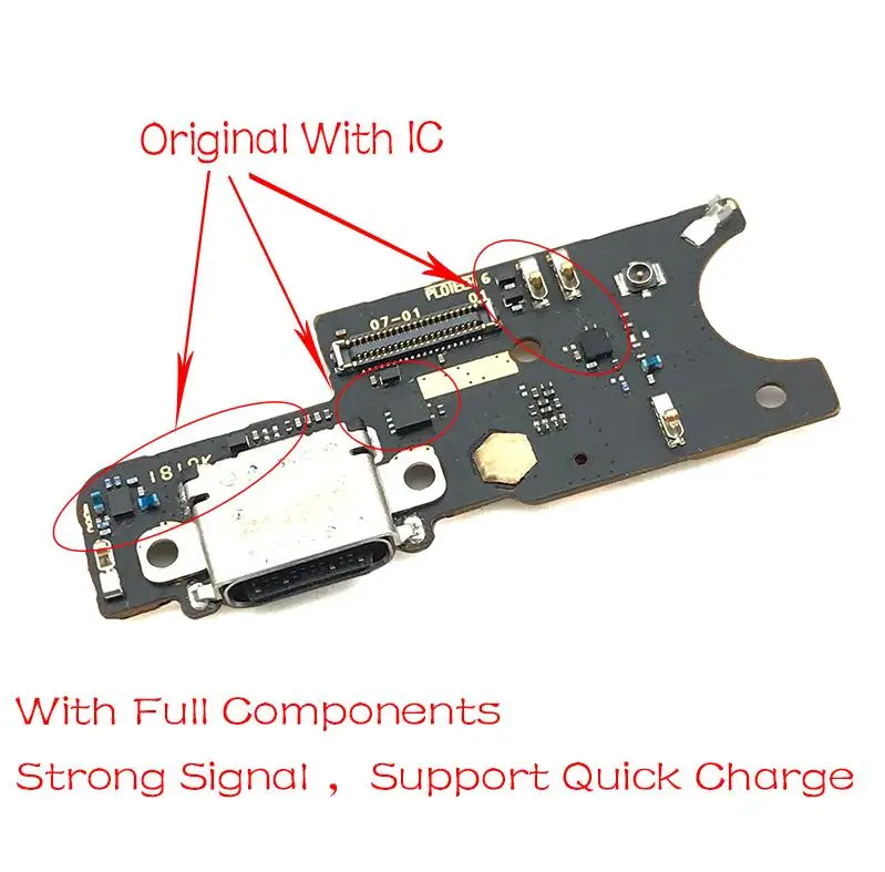 Original with IC Для Xiaomi Pocophone F1/Poco F1 гибкий usb-зарядный порт док-станция Разъем Запчасти для клавиатуры - Цвет: Original with IC