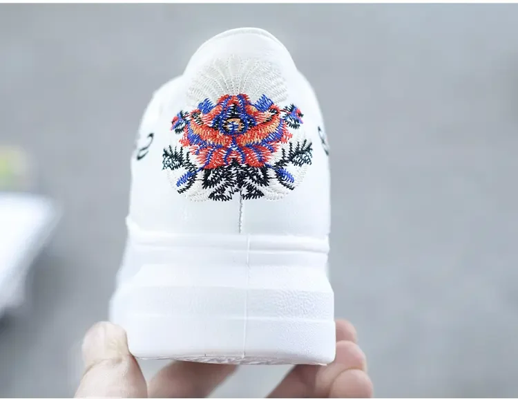 

2021 summer breathable casual white shoes, hollow thick-soled low-top women's height-increasing shoes