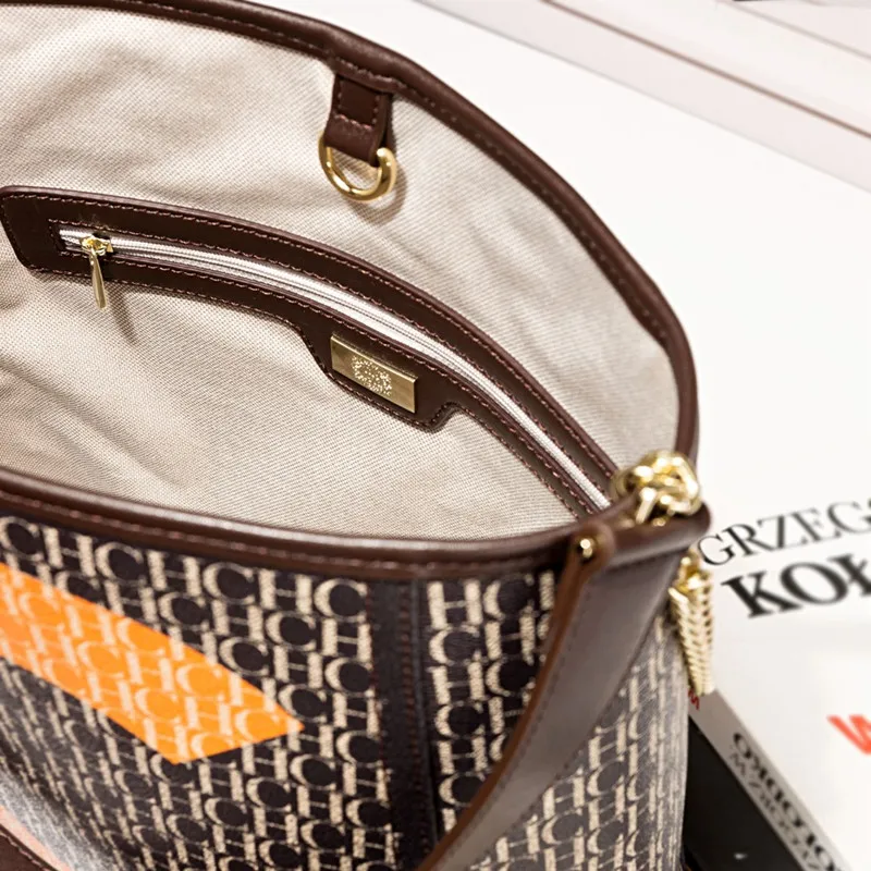 

100% Genuine Leather Top-handle Tote Bag for Women Luxury Brand Designer Purses Female Single Shoulder Bucket Handbags Bolso Gg