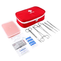 oral suture training module kit portable silicone pad threads and needle stainless tool practice model set