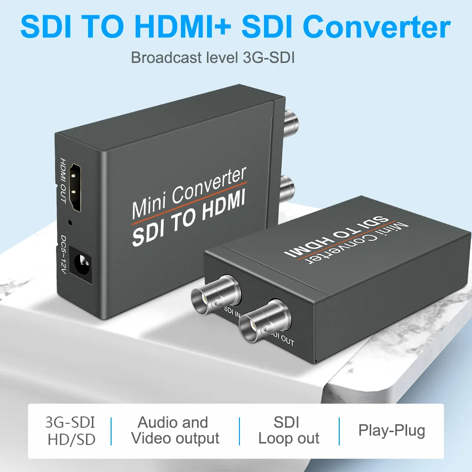 SDI To HDMI With USB Power 3G HD SD-SDI Video Mini Converter Adapter Audio For Camera Auto Format |