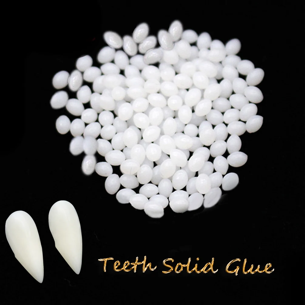 

1 Pair Resin Vampire Teeth DIY Zombie Tooth Adult Adhesive Fangs Halloween False Dentures Teeth CosplayProps Toys Decoration