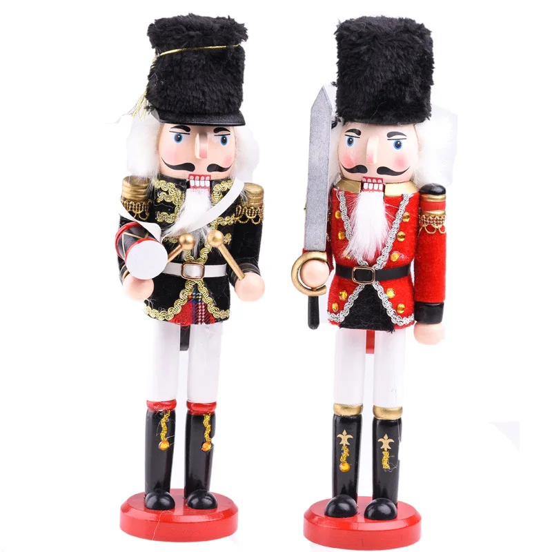 

FINE NUTCRACKER WOODEN CRAFTS VINTAGE HANDCRAFT HOME LIVINGROOM DECORATION ORNAMENTS CHRISTMAS GIFTS