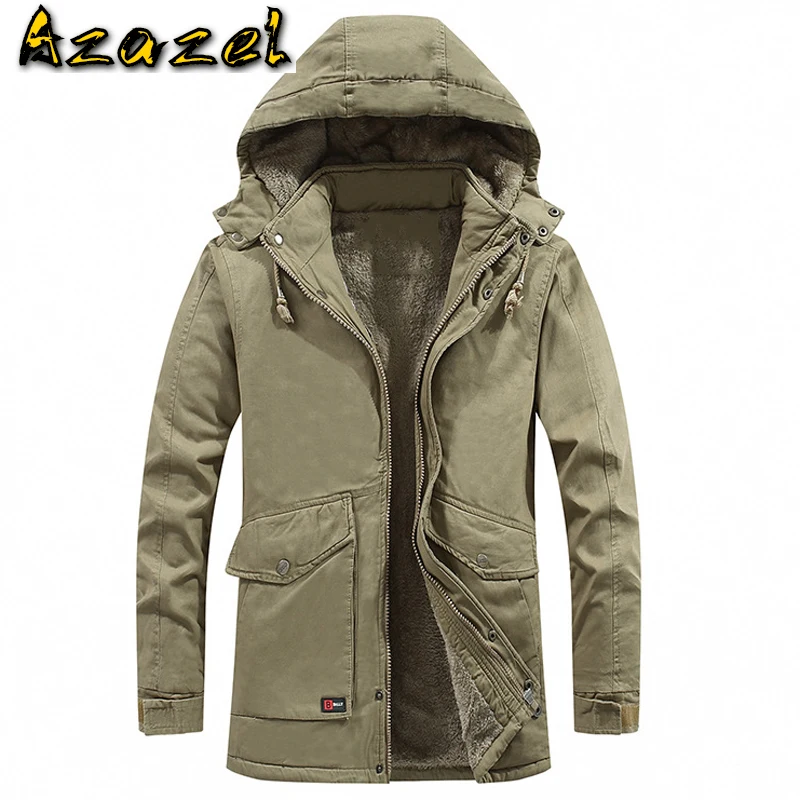 New Arrivals Thick Fleece Warm Parkas Jackets Men Clothes Casual Men Parka Coat Military Windproof Hooded Jacket Windbreaker Men