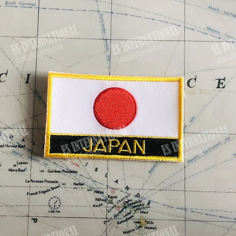 Японский национальный флаг значки повязка на руку нашивки с вышивкой и заколка