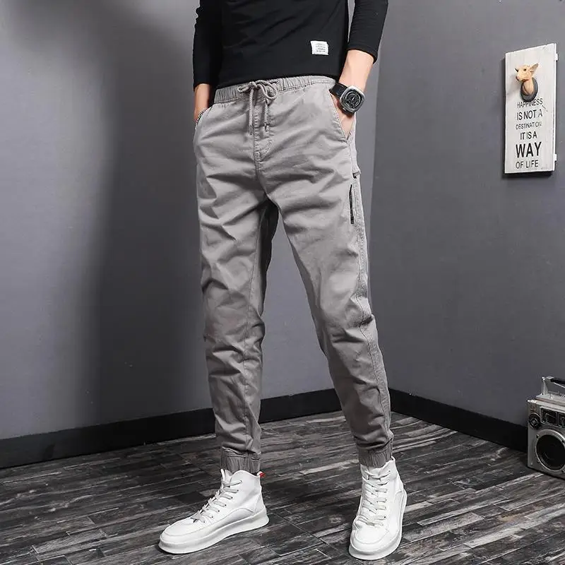 

2021 Autumn Winter New Fashion Men's Casual Pants Men Sweatpants Slim Fit Straight Solid Color Trousers Male Sports Pants F255