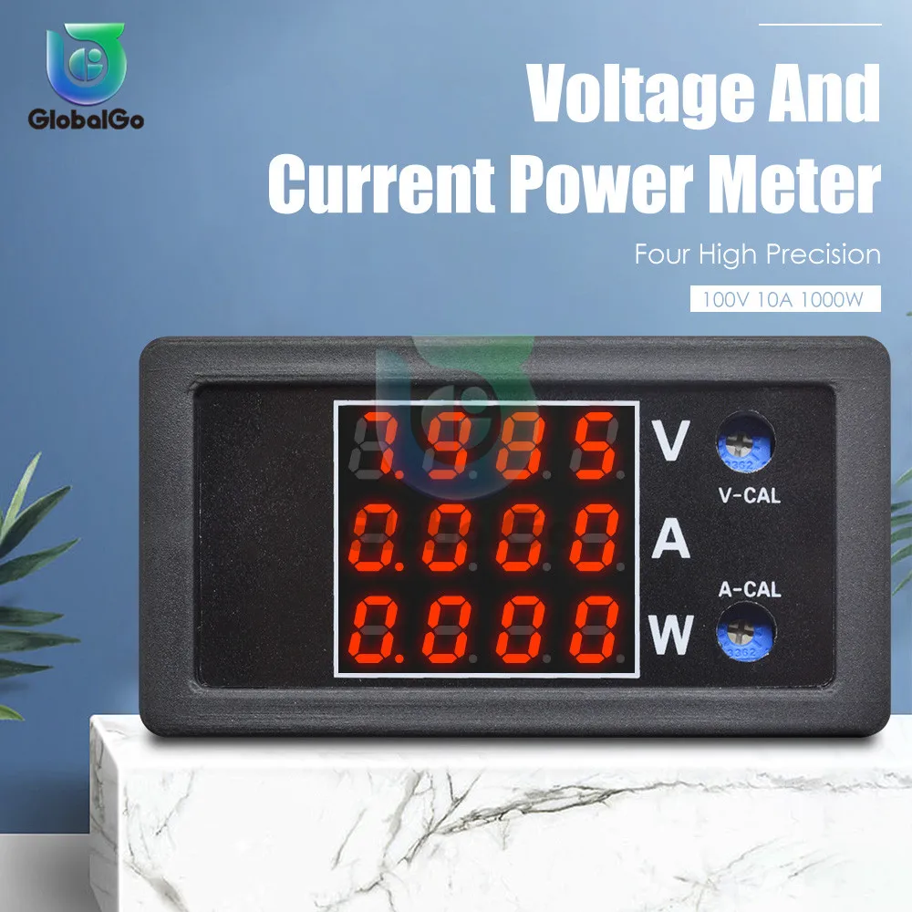3 in 1 DC Voltage Current Power Tester Meter Analyzer 100V 10A 1000W Red LED Digital Voltmeter Ammeter Wattmeter | Инструменты