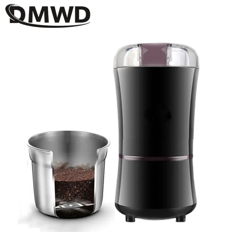 

DMWD 150W Mini Electric Coffee Bean Grinder Kitchen Pepper Grinder Powerful powder Mill Beans Nut Seed Mill Herbs Nuts 220-240V