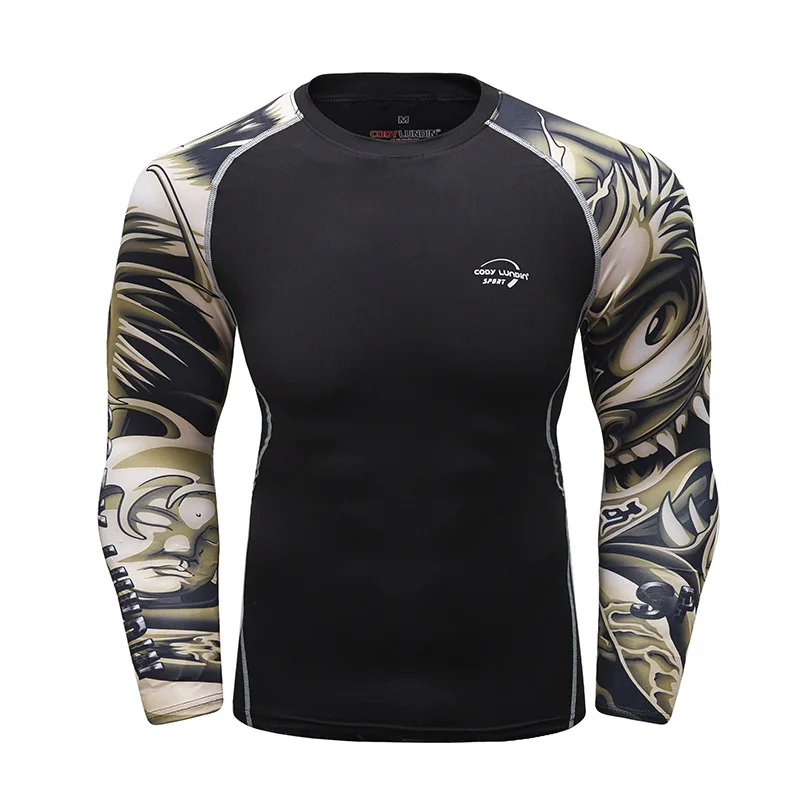 

Горячая Распродажа высококачественный мужской спортивный костюм с сублимационной печатью для бега Muay Thai Rashguard