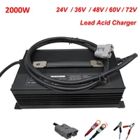 2000w 24v 50a 36v 40a 48v 30a 60v 25a 72v 20a lead acid battery charger 48 volt gel agm golf cart forklift tricycle fast charger