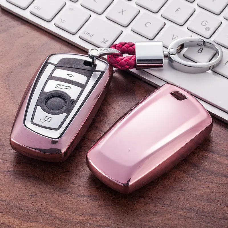 

TPU Car Key Case Auto Key Protection Cover For BMW 1/3/5/7 Series X3 X4 M2/3/4 Car Holder Shell Colorful Car-Styling Accessories