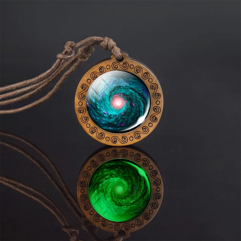 2021 деревянное ожерелье светящиеся ожерелья-небула и планеты для женщин