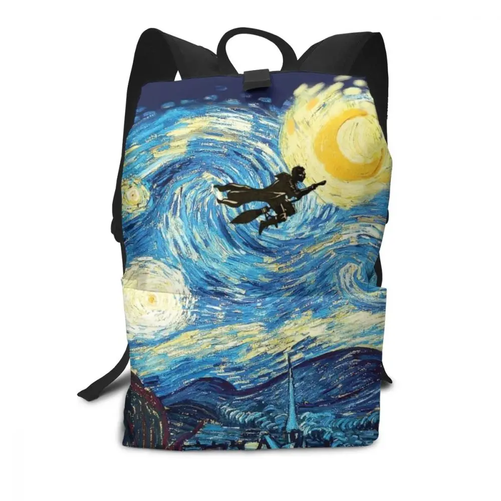 

Starry Night Backpack Starry Night Backpacks Trendy Student Bag High quality Street Man - Woman Pattern Bags