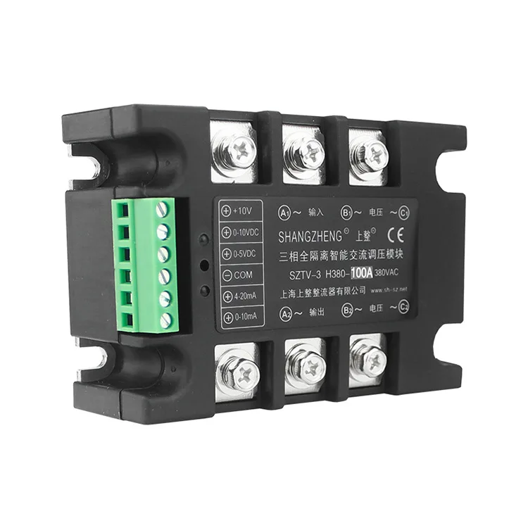 

Rectifier Use SZTV-3 100A Solid State Relay 3 Phase Heating Pipe AC Voltage Regulating Module