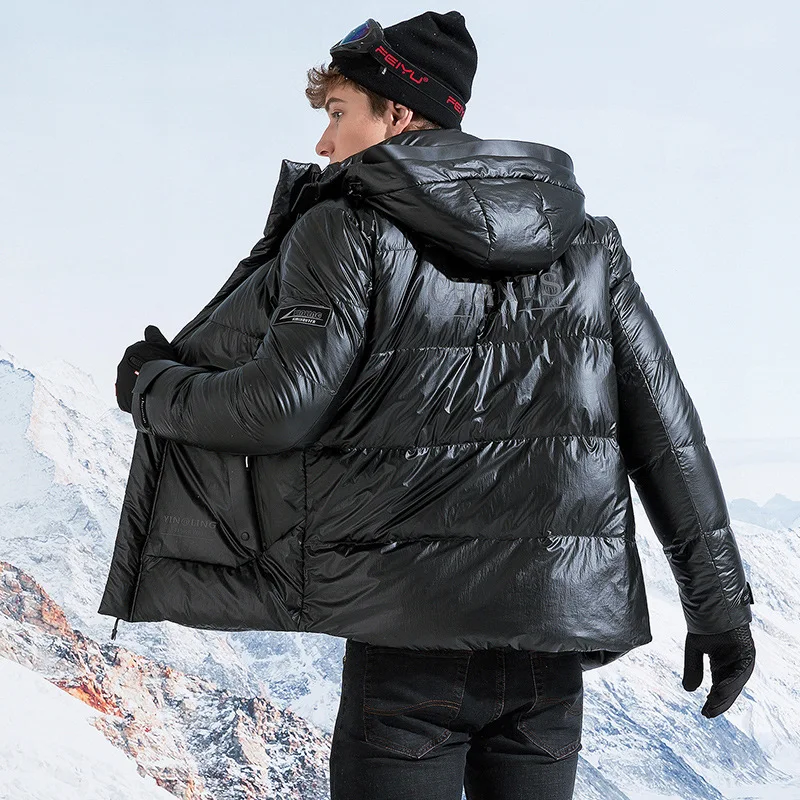 2019 зимняя мужская куртка качественное теплое толстое пальто черная серая парка