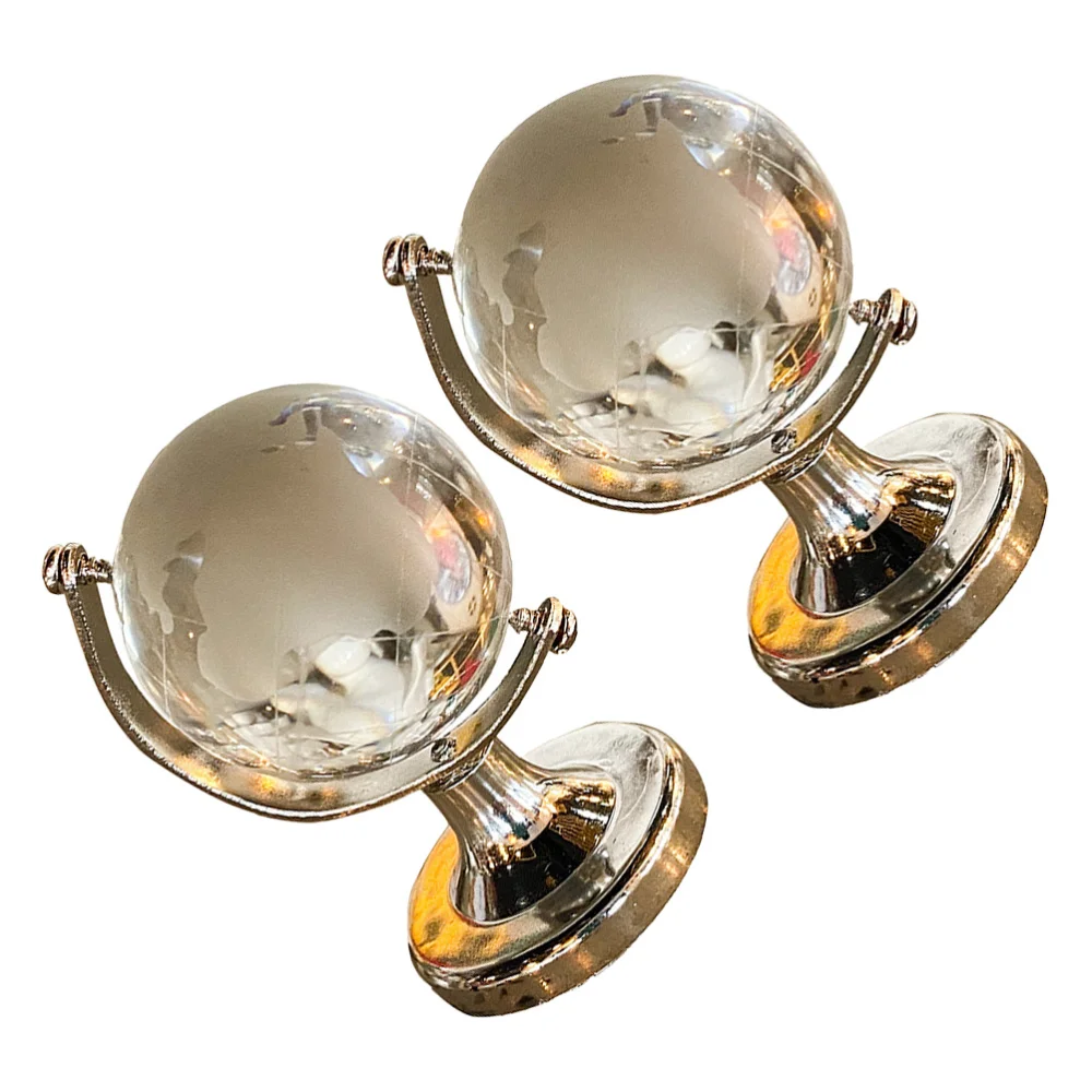 

1pc Chic Globe Desktop Ornament World Globe Designed Decor Home Layout Prop
