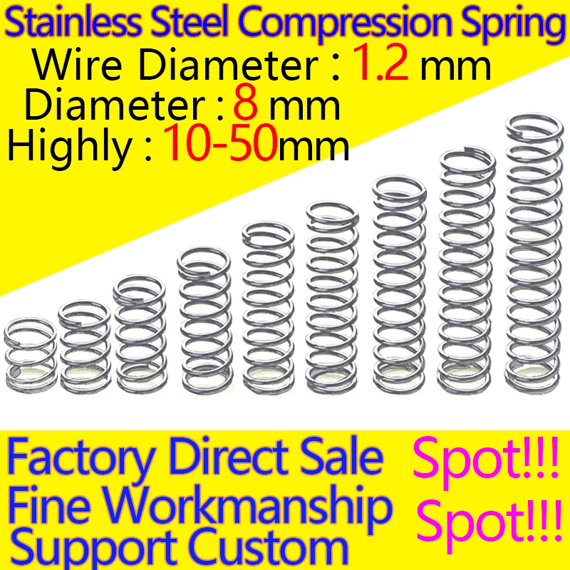 Пружина возврата 304 пружина из нержавеющей стали компрессионная проволока