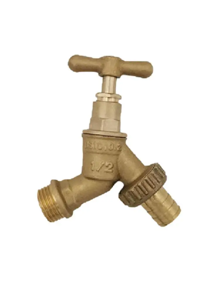 

1/2inch BSP Brass Faucet With 3/4inch Threaded Faucet Adapter Water Saving Nozzle Sprayer For Kitchen Bathroom Garden