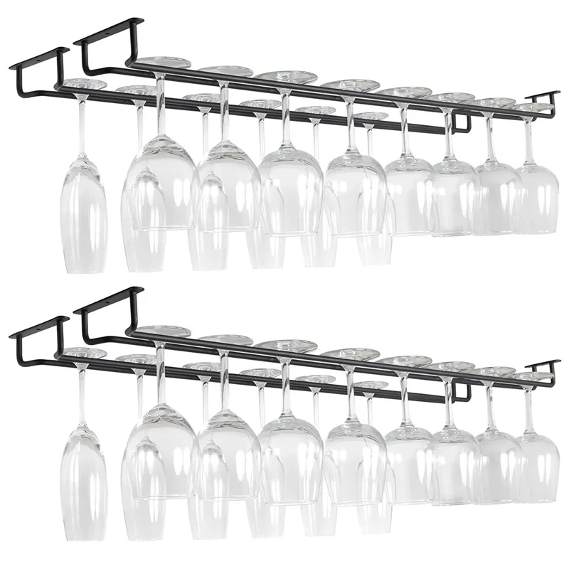 Wine Glass Holder Under Cabinet Wine Glass Holder Hanger Convenience Hanging Stemware Holder For Kitchen TS1