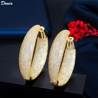donia jewelry fashion new european and american personality luxury aaa zircon circle earrings ear buckle