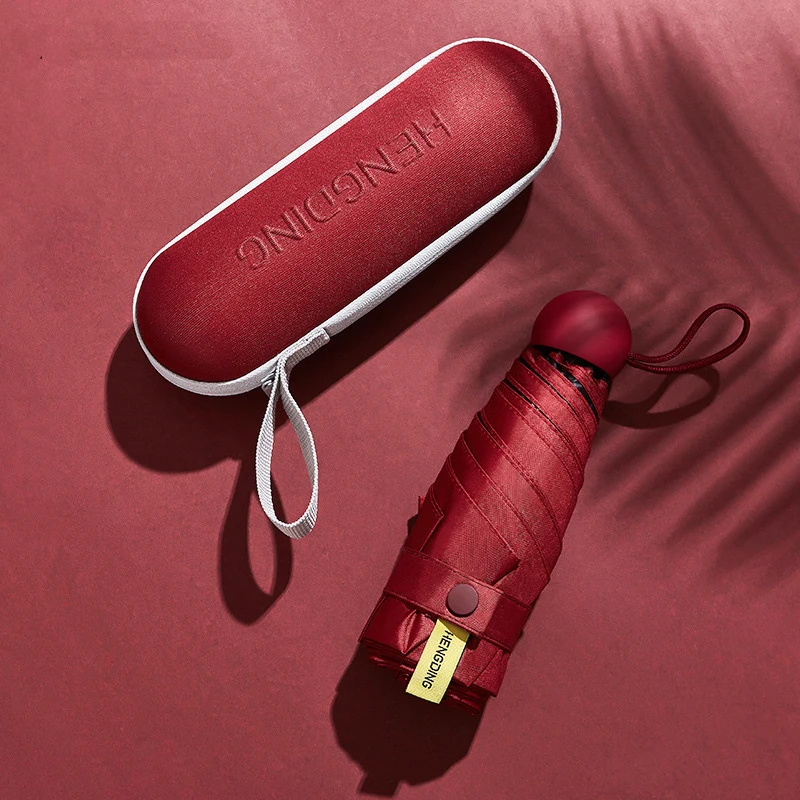 

Мини-светильник для женщин, ветрозащитный водонепроницаемый складной алюминиевый зонтик для женщин и мужчин