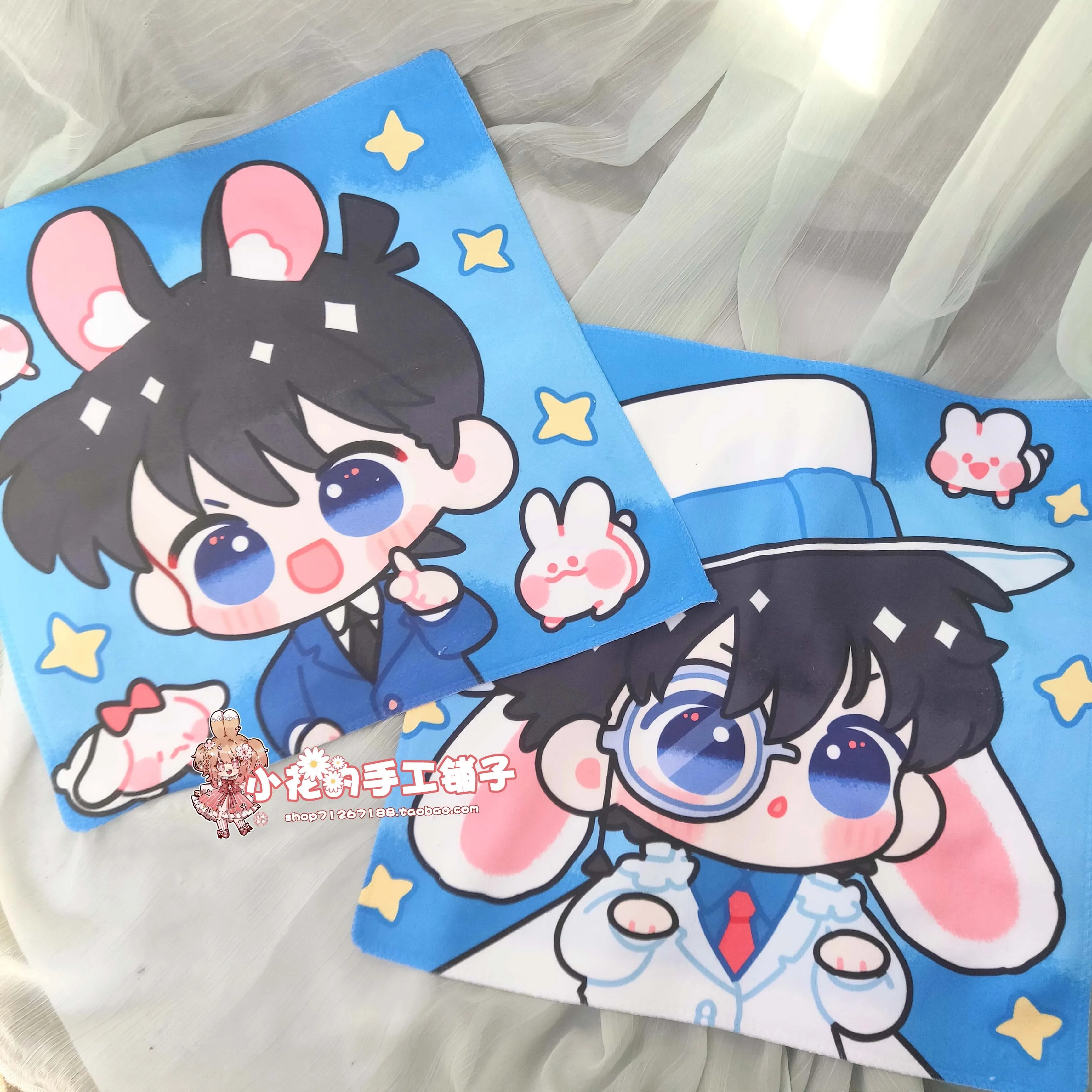 

Anime Detective Conan Case Closed Kudou Shinichi Kuroba Kaito Cosplay Daily Student Cute Facecloth Sop Up Washcloth Hand Towel