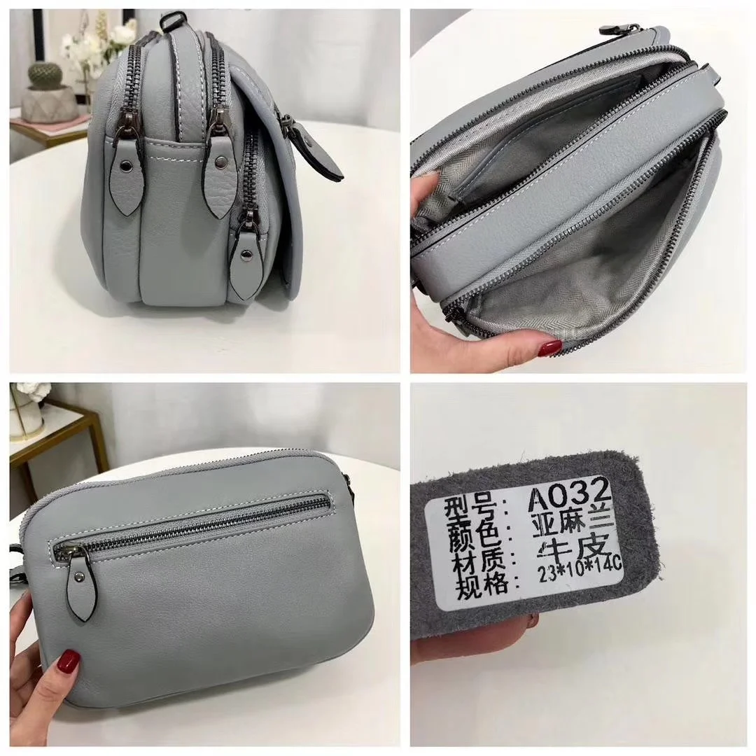 

Leather cross-slung female head layer cowhide one-shoulder bag mini slanting cross bag soft leather walking bag mobile phone clu
