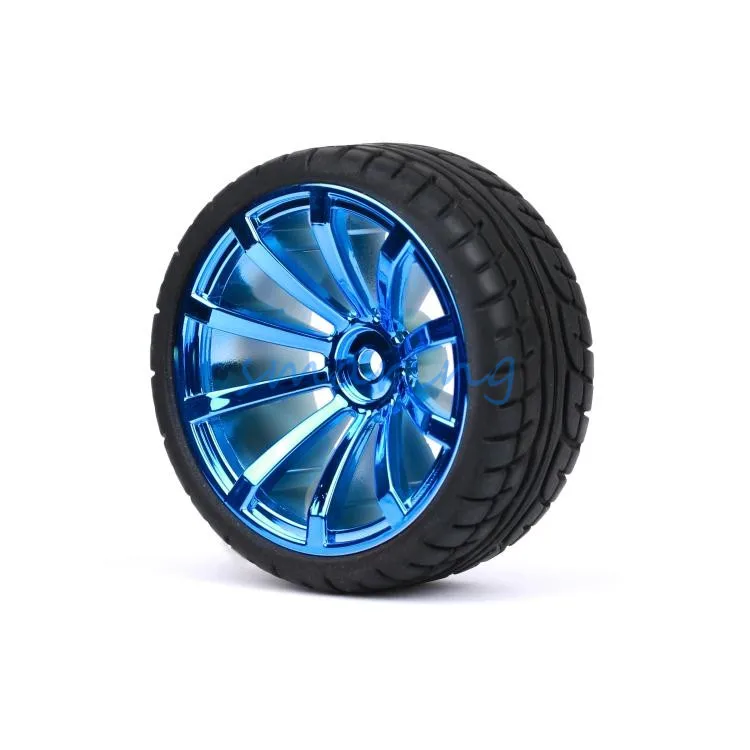 

DC 1:10 Geared Motor Wheel 65mm Robot Tires for Arduino RC Model Wheel DIY Smart Robotic Kit