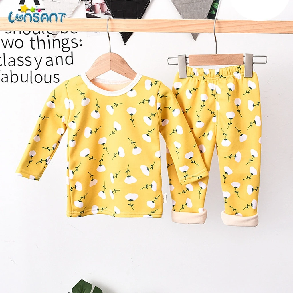 LONSANT 2T-6T Cotton 2pcs Baby's Sets Long Sleeve Kids Boys Children O Neck two-piece Toddler Boy Clothes N30 | Детская одежда и