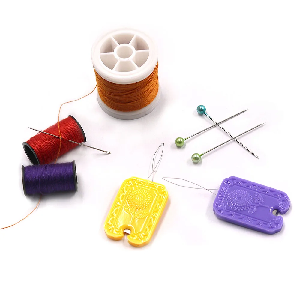 3 шт. пластиковая игла Threader для нитки ручного шитья вставка стежка с резцом резьбы