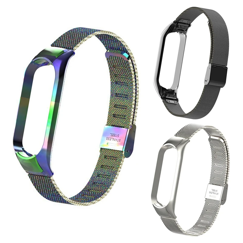 

Ремешок для часов Xiaomi Mi Band 5/6, металлические сменные браслеты, аксессуары, регулируемые браслеты